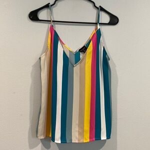 Free Press Clothing Colorful Striped Tank Top Blouse - Size Small